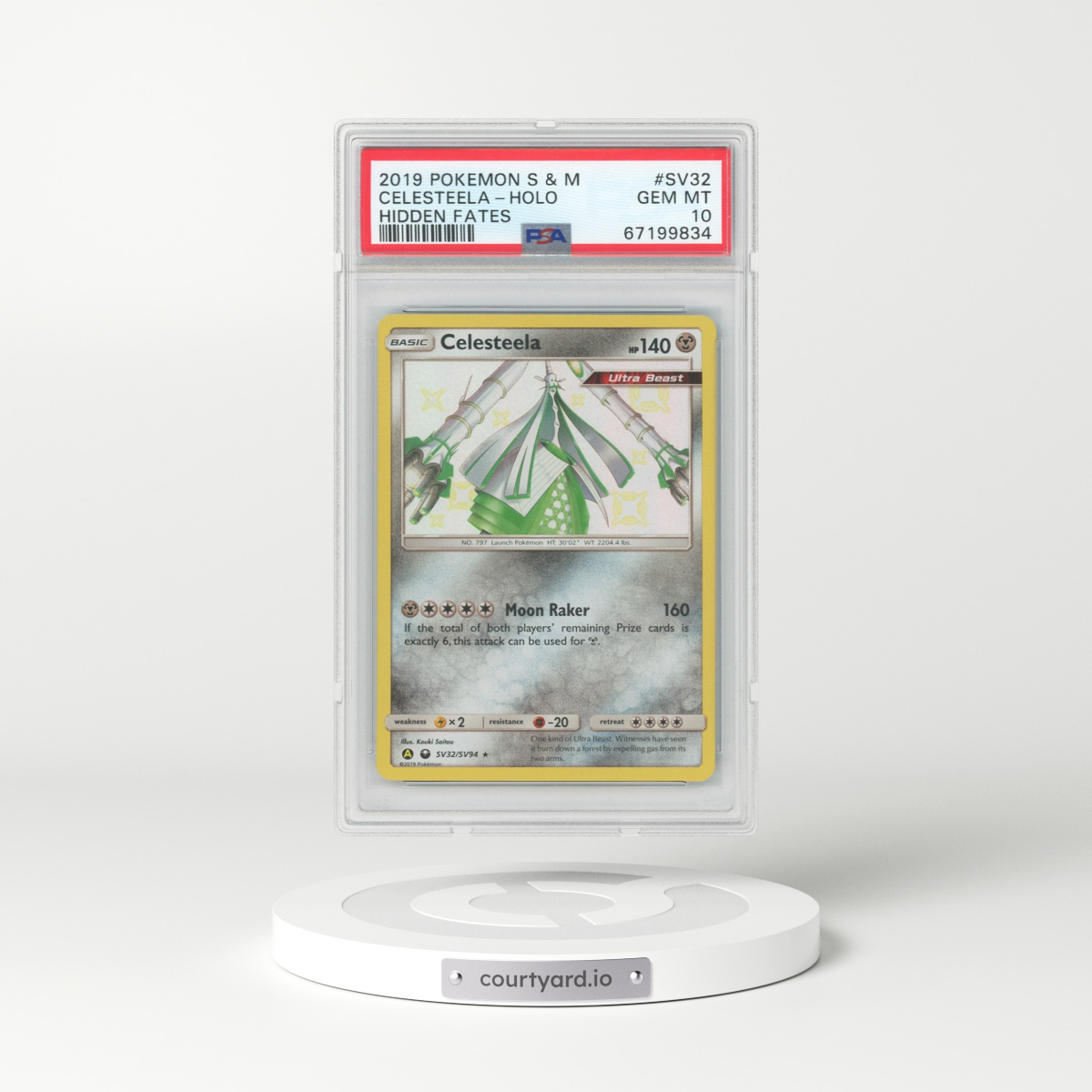 2019 Hidden Fates #SV32 Celesteela - Holo (PSA 10 GEM MINT)