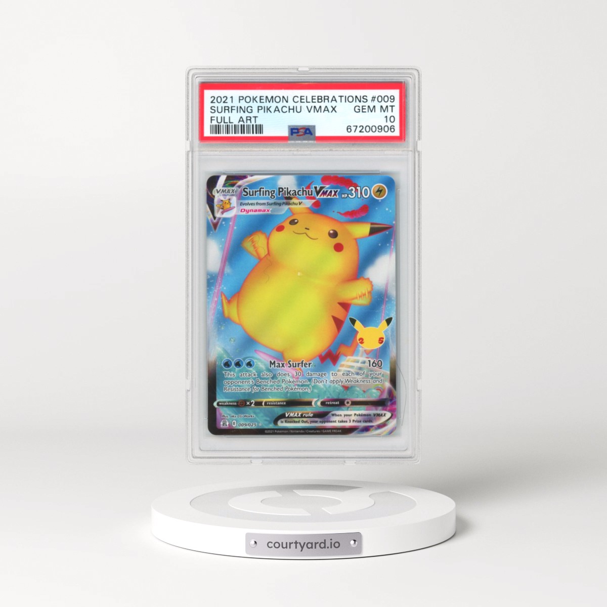 2021 Celebrations #9 Surfing Pikachu VMAX - Full Art Holo (PSA 10 GEM MINT)