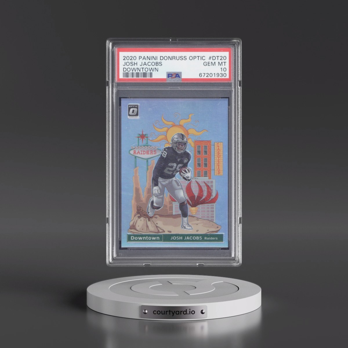 2020 Panini Donruss Optic Downtown Josh Jacobs #DT20 PSA 10