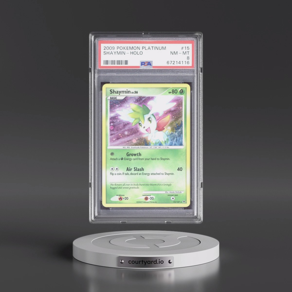2009 Pokémon Platinum #15 Shaymin - Holo (PSA 8 NM-MT)