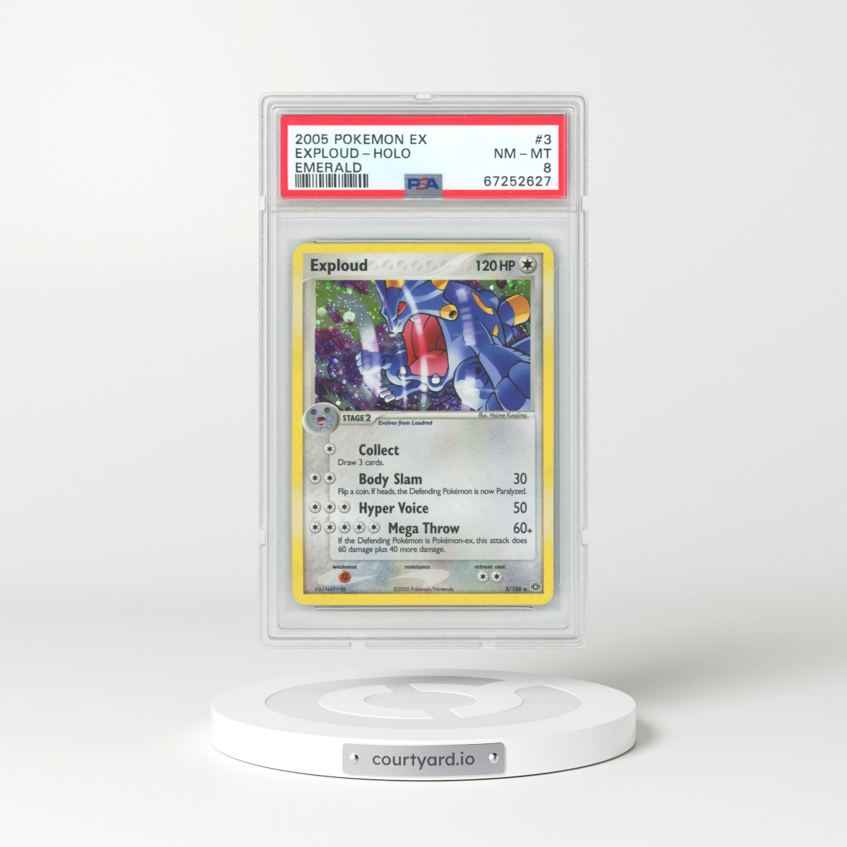 2005 EX Emerald #3 Exploud - Holo (PSA 8 NM-MT)