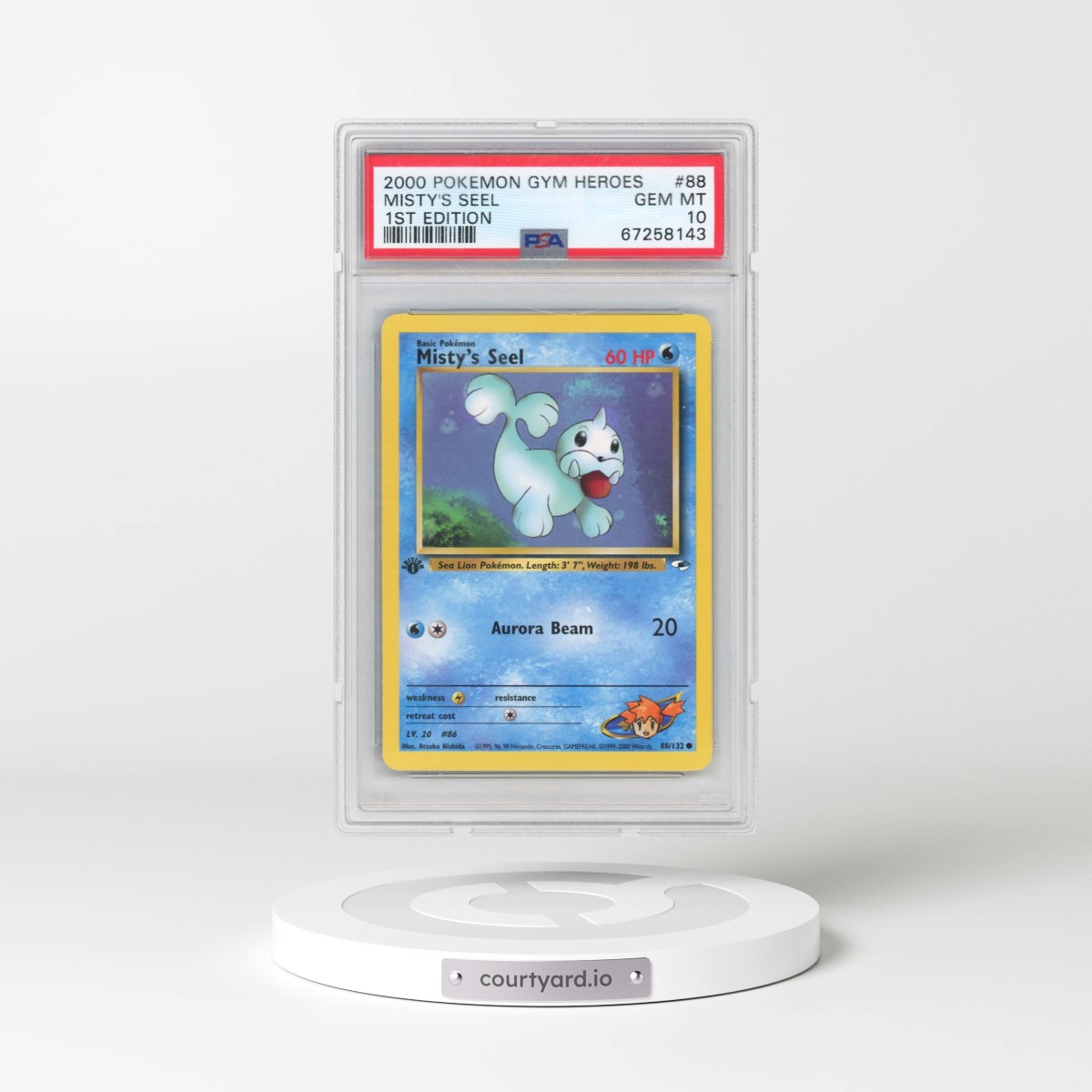 2000 Pokémon Gym Heroes #88 Misty's Seel - 1st Edition (PSA 10 GEM MINT)