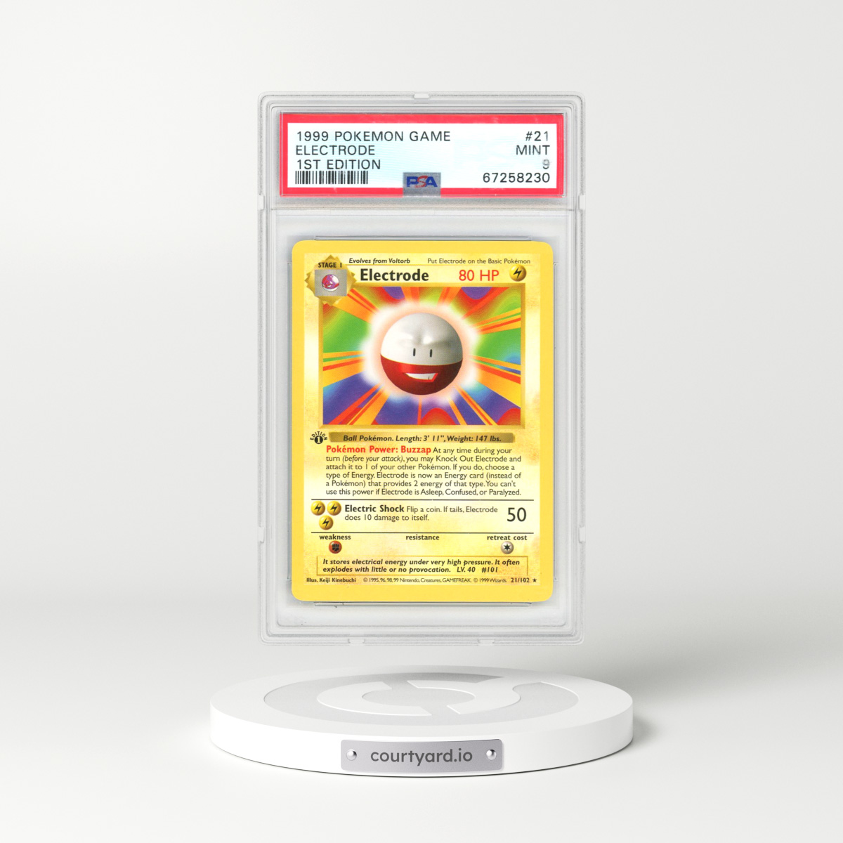 1999 Base Set #21 Electrode - 1st Edition (PSA 9 MINT)