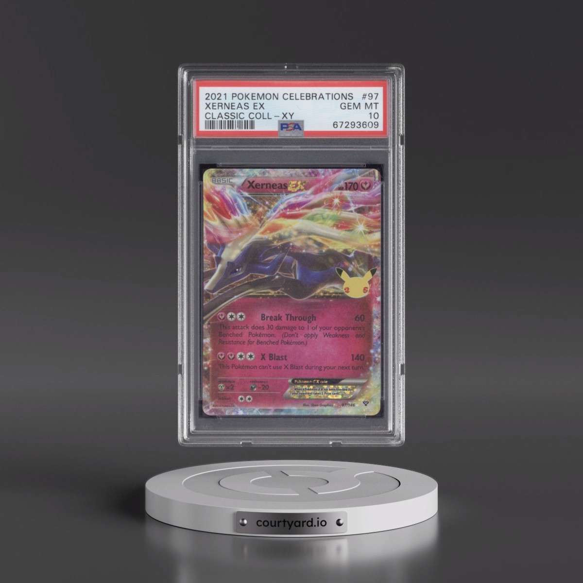2021 Pokémon Celebrations Classic Collection #97 Xerneas EX - Holo (PSA 10 GEM MINT)