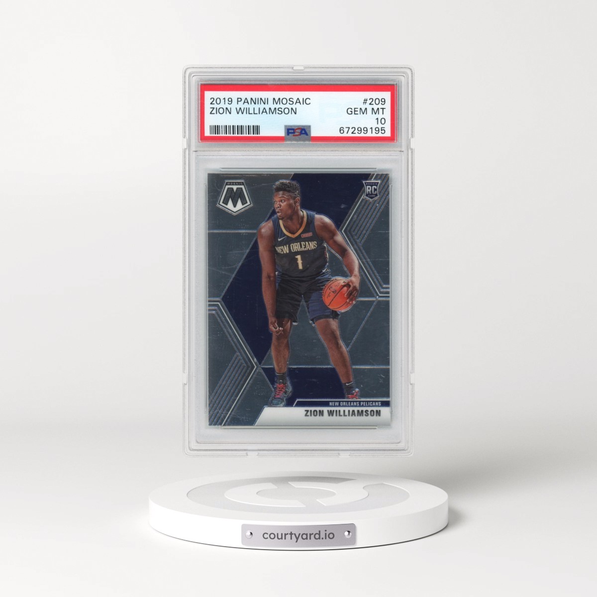 2019 Panini Mosaic #209 Zion Williamson (PSA 10 GEM MINT)