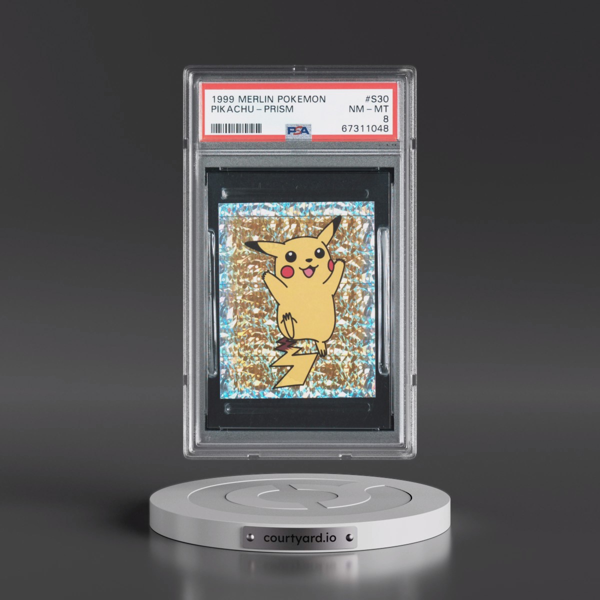 1999 Merlin Pokémon #S30 Pikachu-Prism (PSA 8 NM-MT)