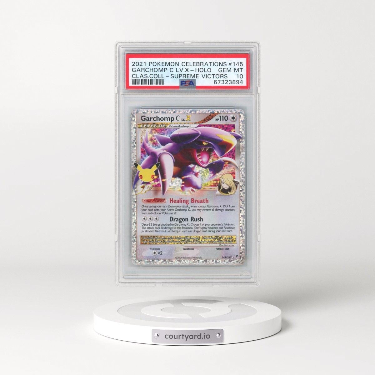 2021 Pokémon Celebrations Classic Collection #145 Garchomp C LV.X - Holo (PSA 10 GEM MINT)