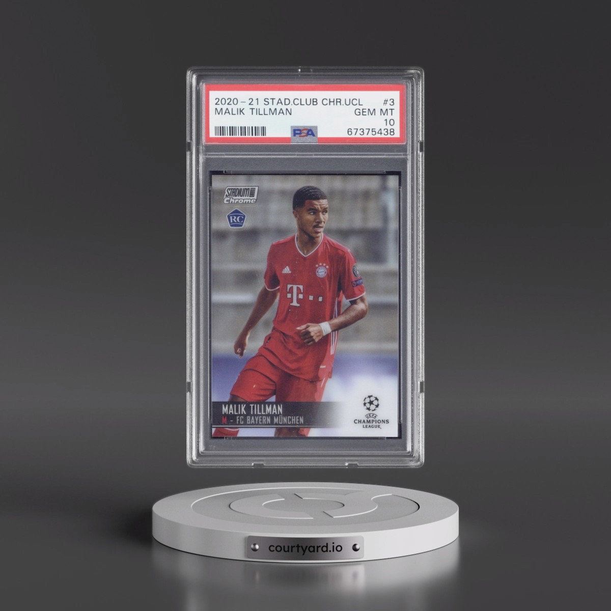 2020 Stadium Club Chrome UEFA Champions League #3 Malik Tillman (PSA 10 GEM MINT)