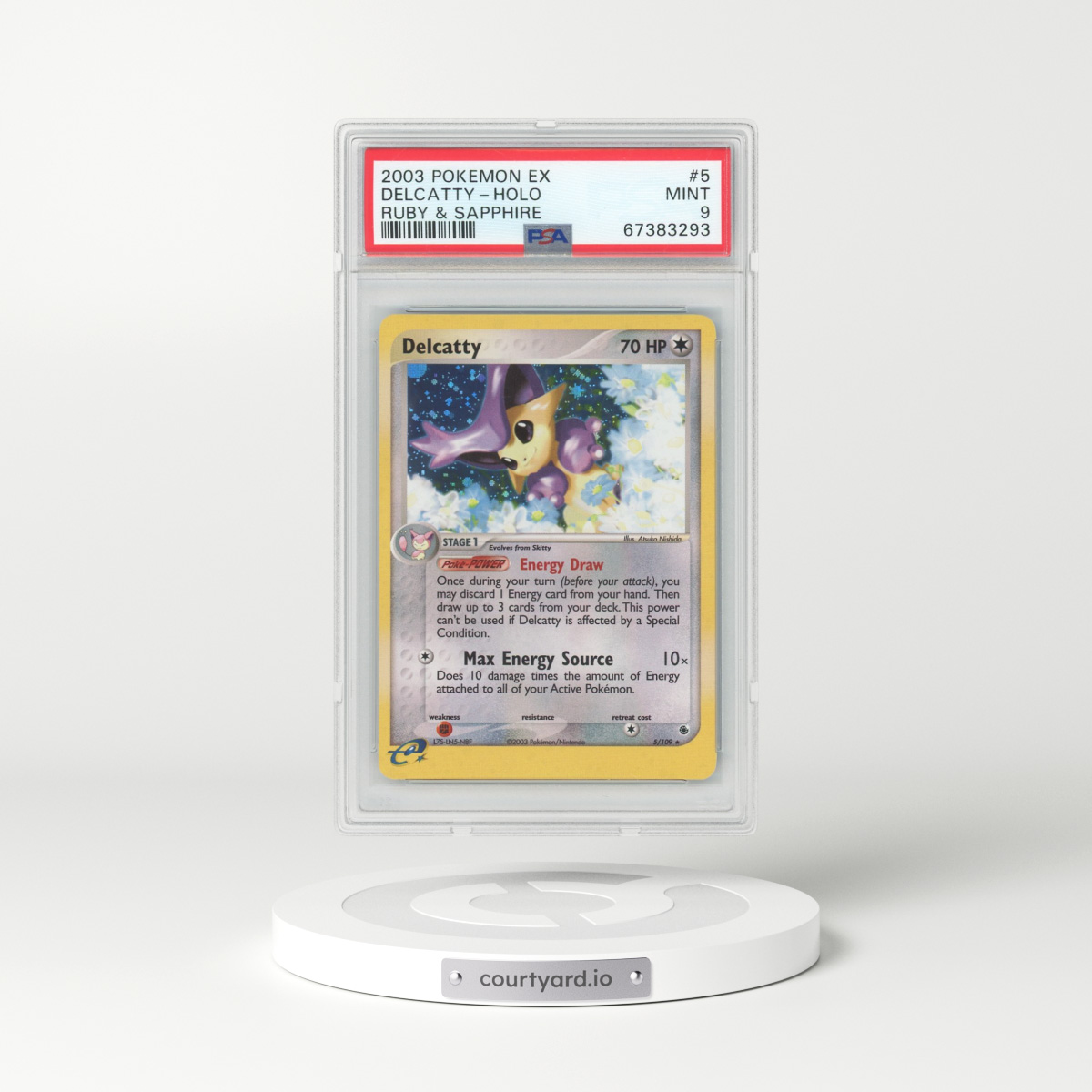2003 EX Ruby & Sapphire #5 Delcatty - Holo (PSA 9 MINT)