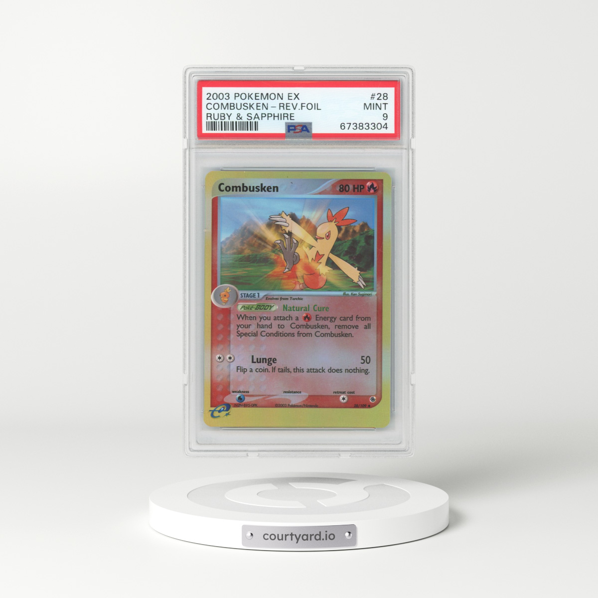 2003 EX Ruby & Sapphire #28 Combusken (PSA 9 MINT)