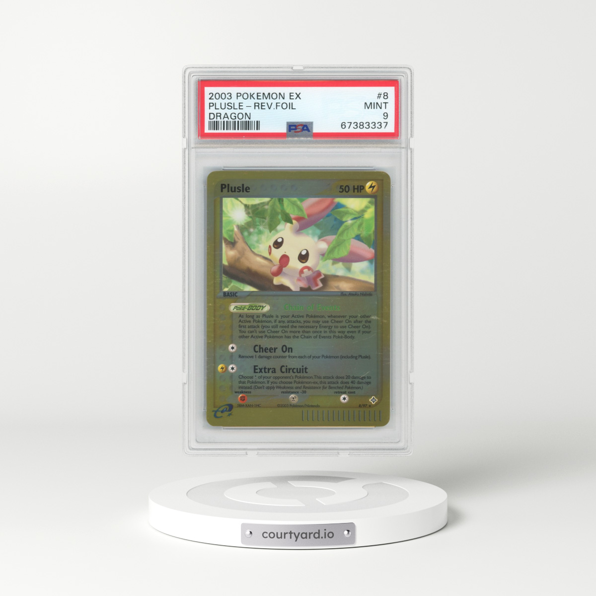 2003 EX Dragon #8 Plusle (PSA 9 MINT)