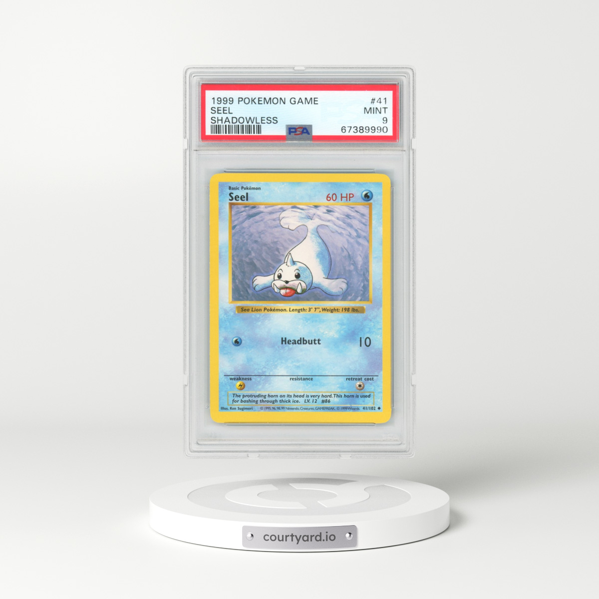1999 Pokémon Game #41 Seel - Shadowless (PSA 9 MINT)