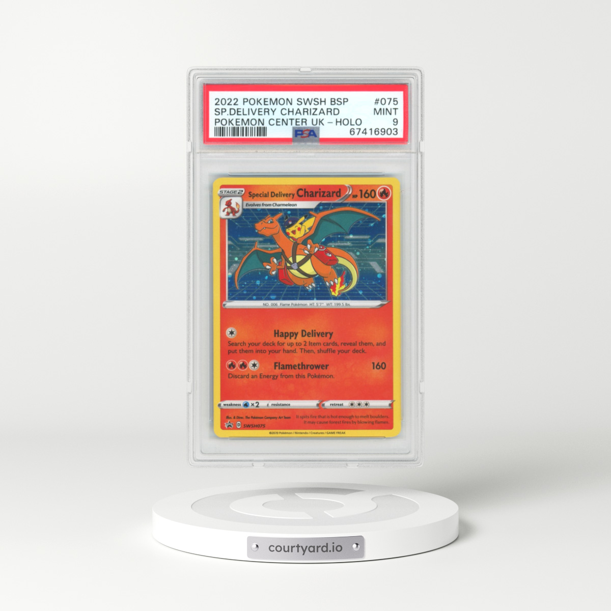 2022 Sword & Shield Promos #75 Special Delivery Charizard (PSA 9 MINT)