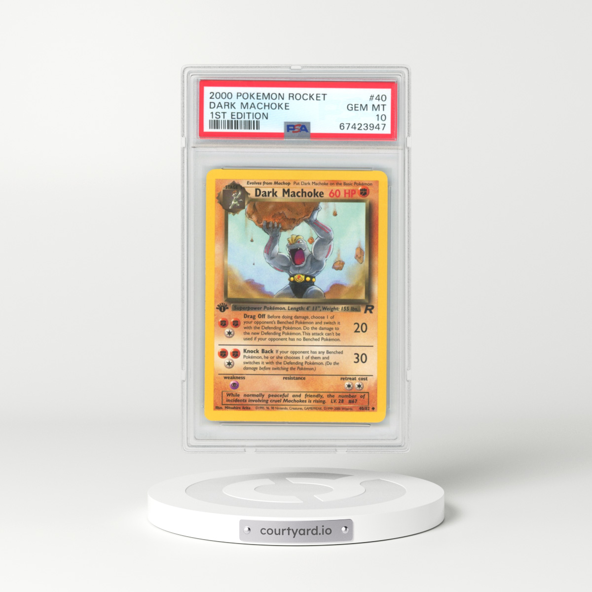 2000 Team Rocket #40 Dark Machoke - 1st Edition (PSA 10 GEM MINT)