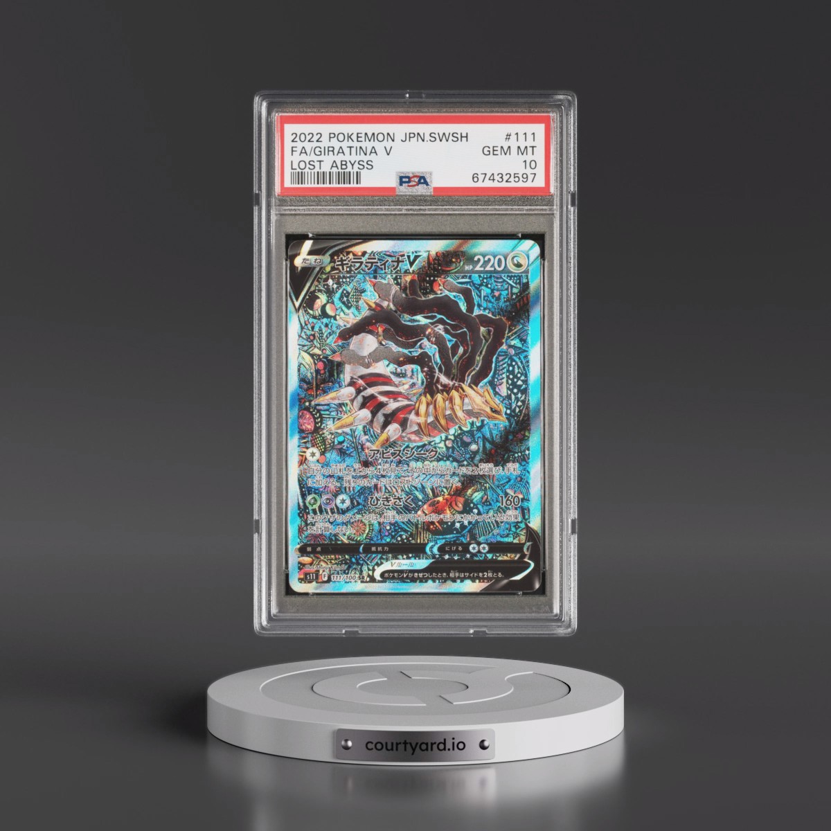 2022 Pokémon Sword & Shield Lost Abyss #111 Giratina V - Holo Full Art (PSA 10 GEM MINT)