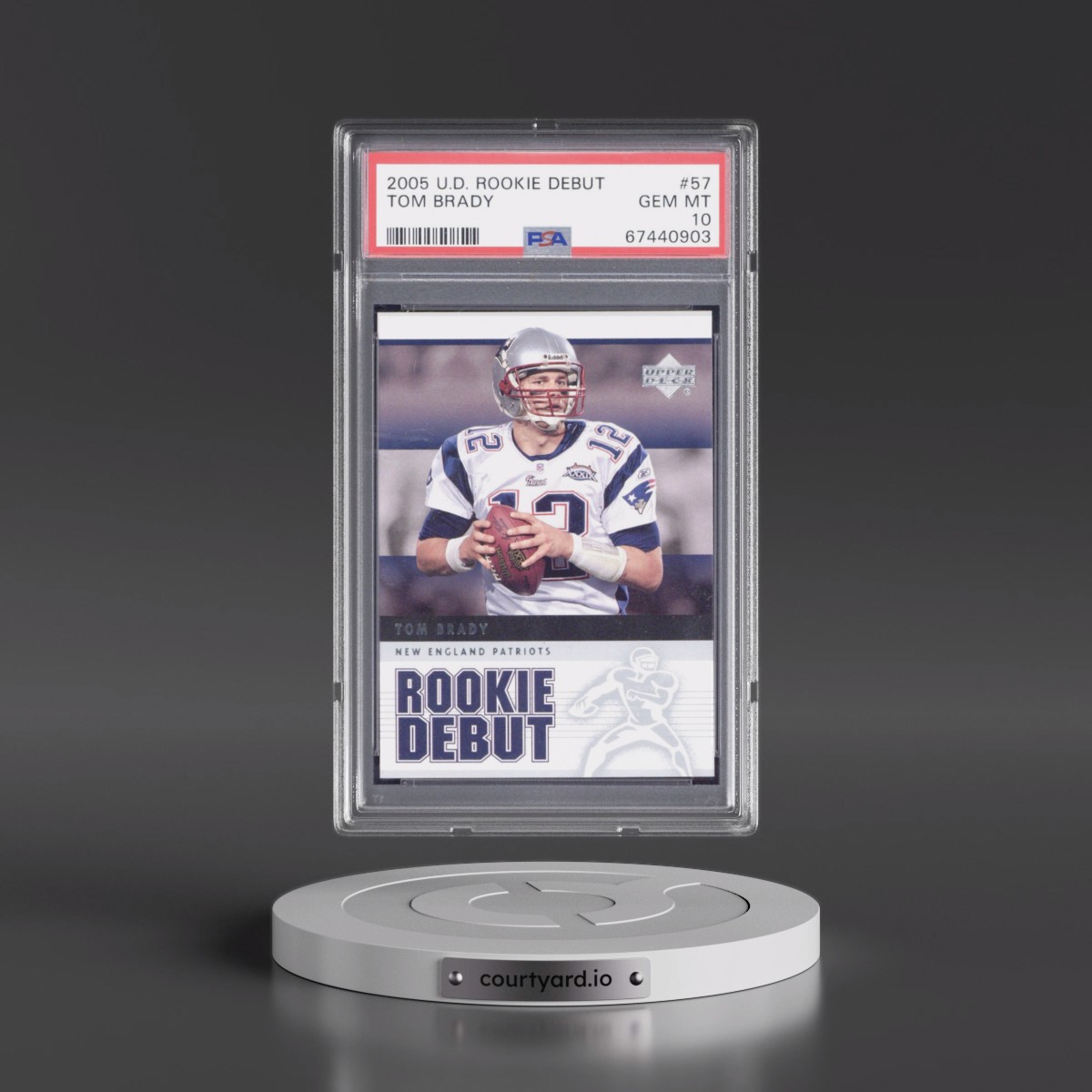 2005 Upper Deck Rookie Debut #57 Tom Brady (PSA 10 GEM MINT)