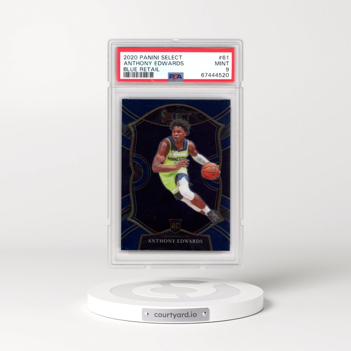 2020 Panini Select #61 Anthony Edwards - Blue Retail (PSA 9 MINT)