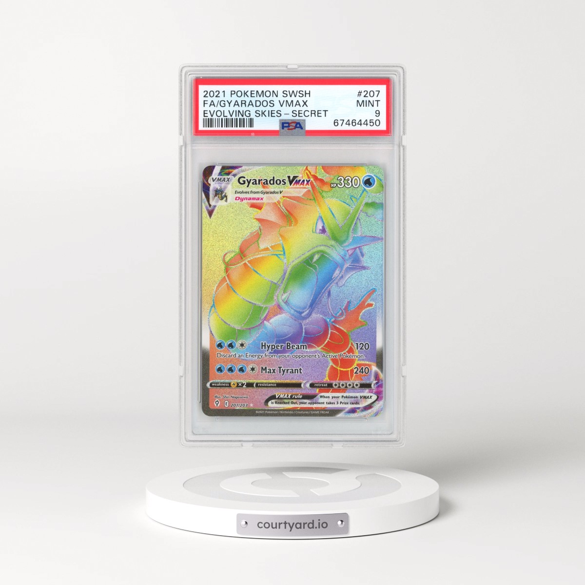 2021 Evolving Skies #207 Gyarados VMAX - Holo (PSA 9 MINT)
