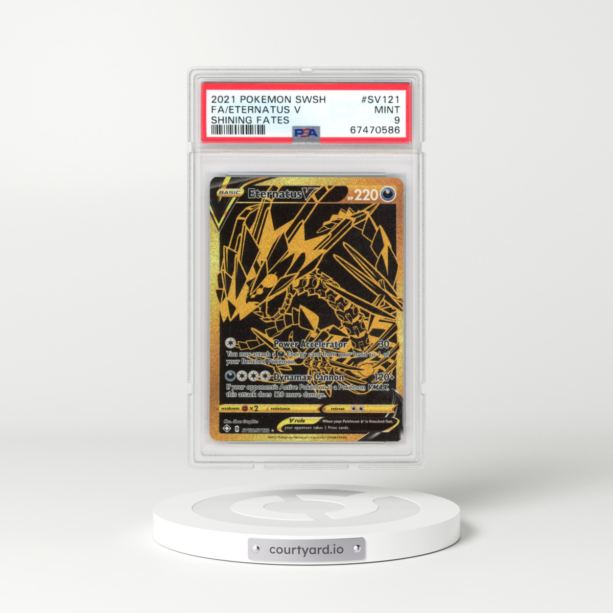 2021 Shining Fates #SV121 Eternatus V - Holo (PSA 9 MINT)