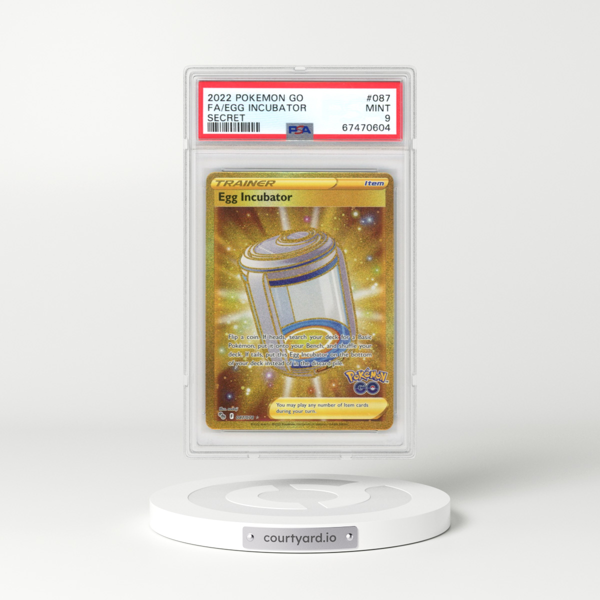 2022 Pokémon GO #087 Egg Incubator - Secret (PSA 9 MINT)