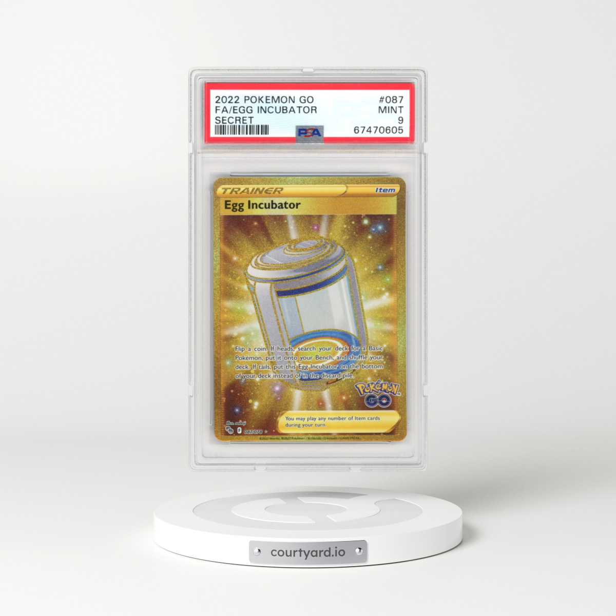 2022 Pokémon GO #087 Egg Incubator - Secret (PSA 9 MINT)