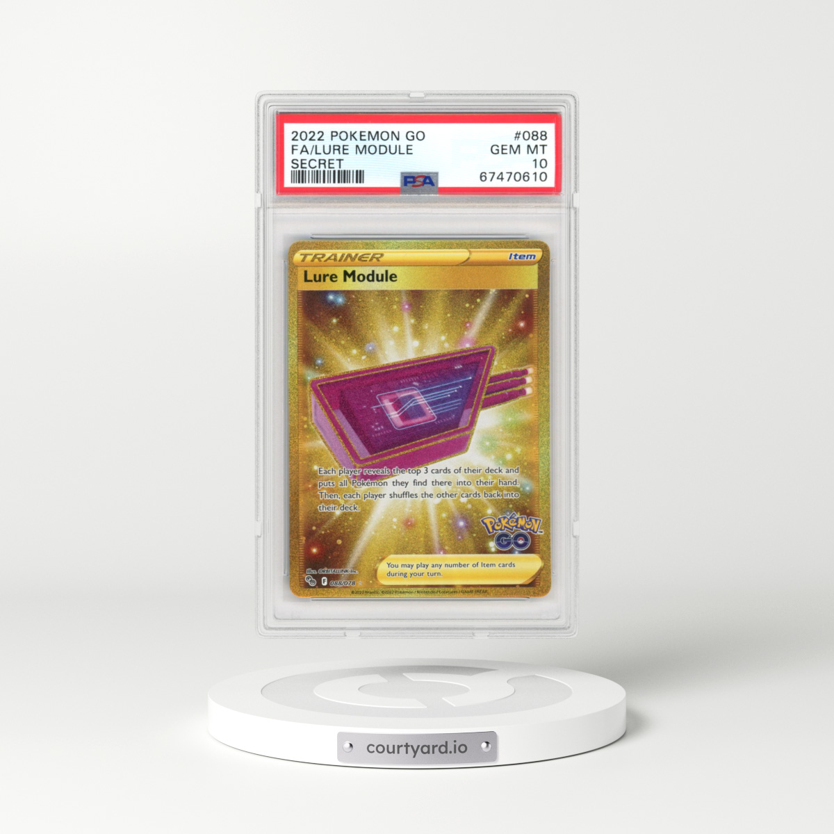 2022 Pokémon GO #088 Lure Module - Secret (PSA 10 GEM MINT)