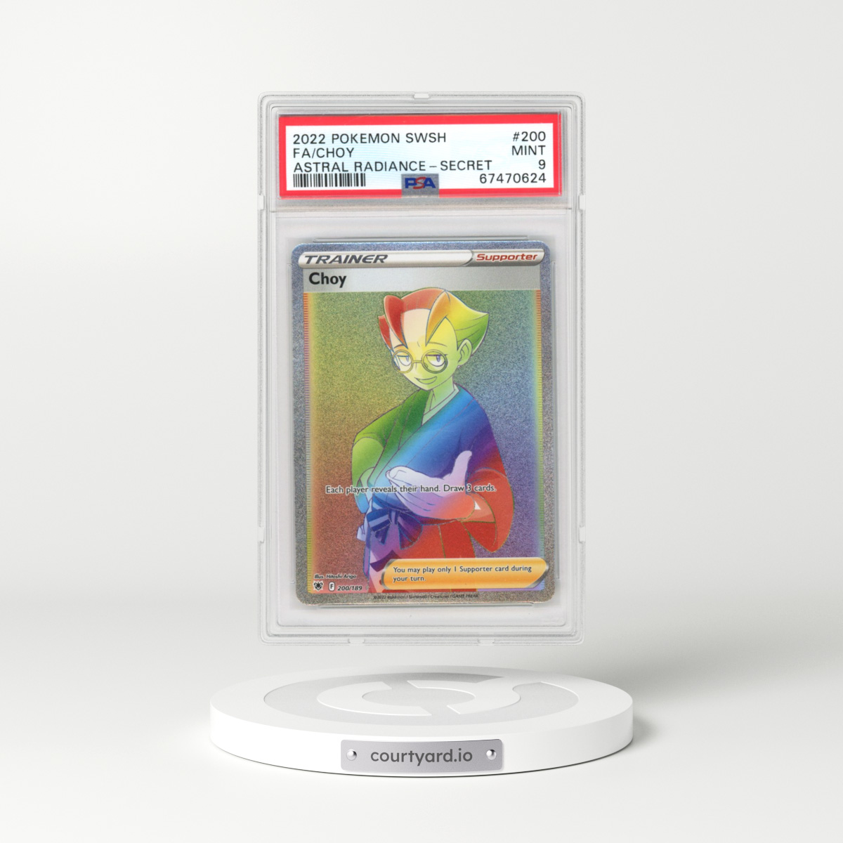 2022 Astral Radiance #200 Choy - Secret (PSA 9 MINT)