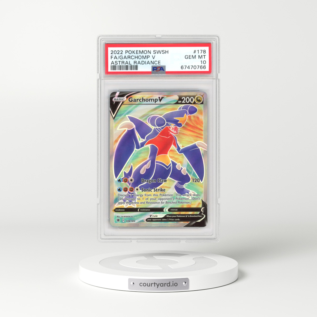 2022 Astral Radiance #178 Garchomp V - Holo (PSA 10 GEM MINT)