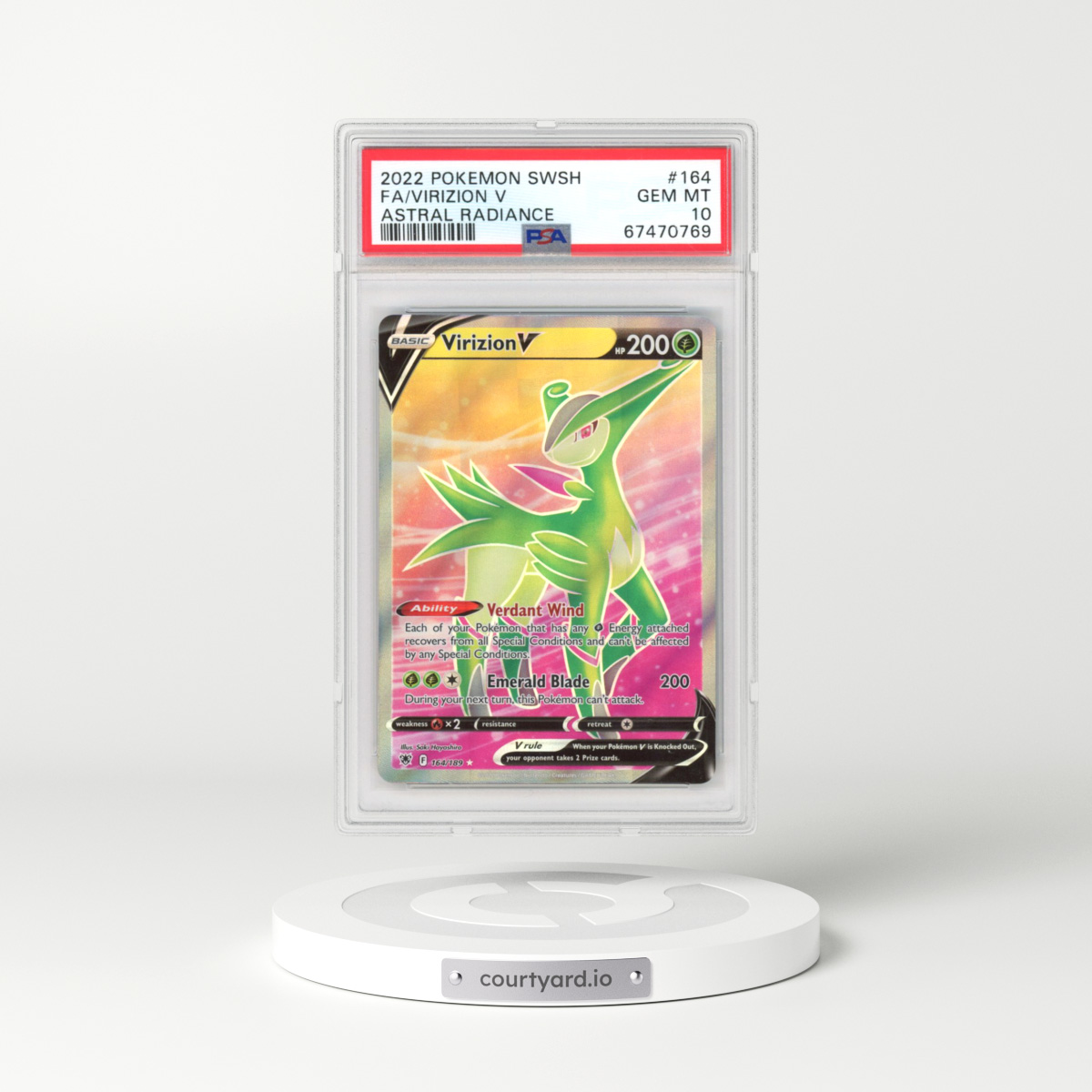2022 Astral Radiance #164 Virizion V - Holo (PSA 10 GEM MINT)
