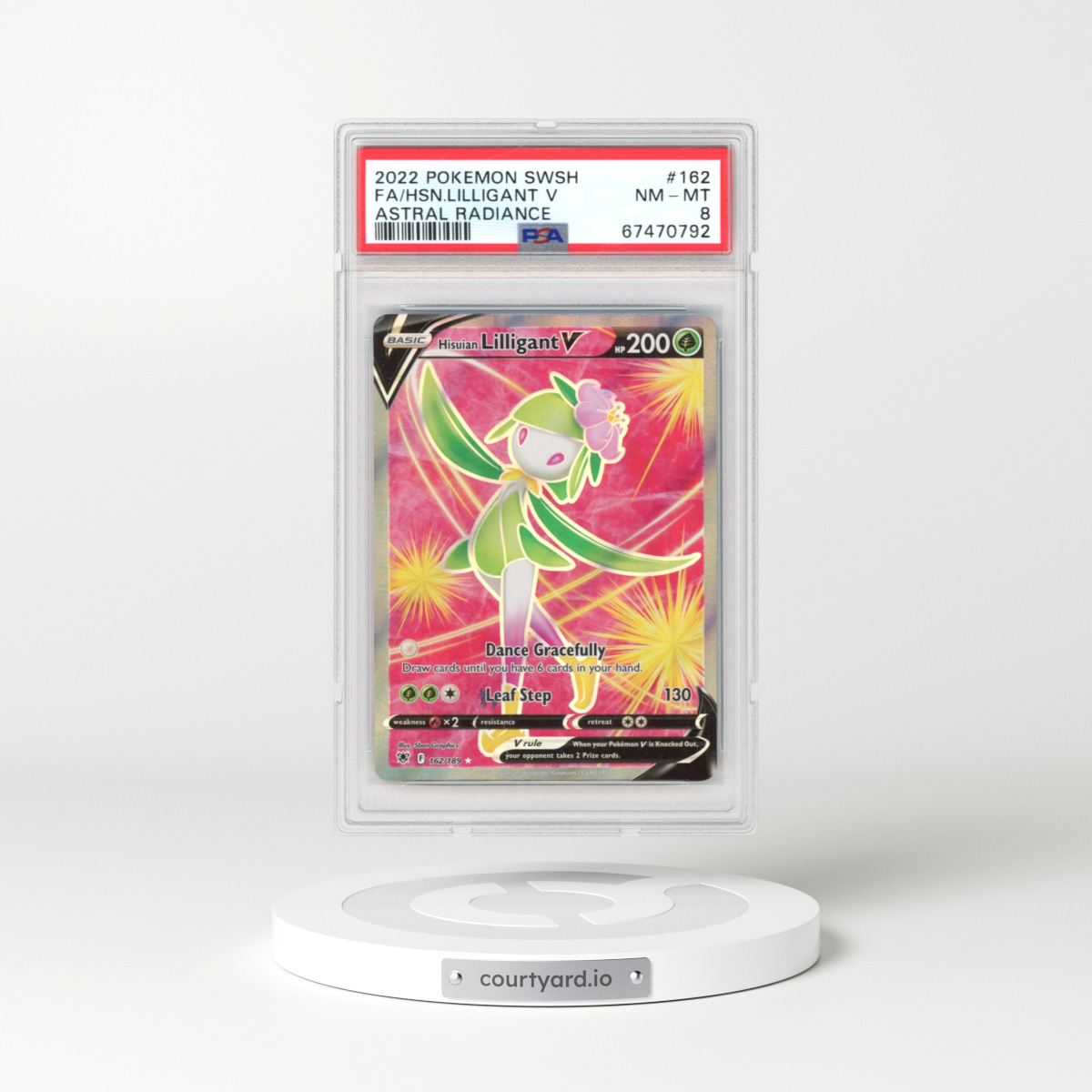 2022 Astral Radiance #162 Hisuian Lilligant V - Holo (PSA 8 NM-MT)