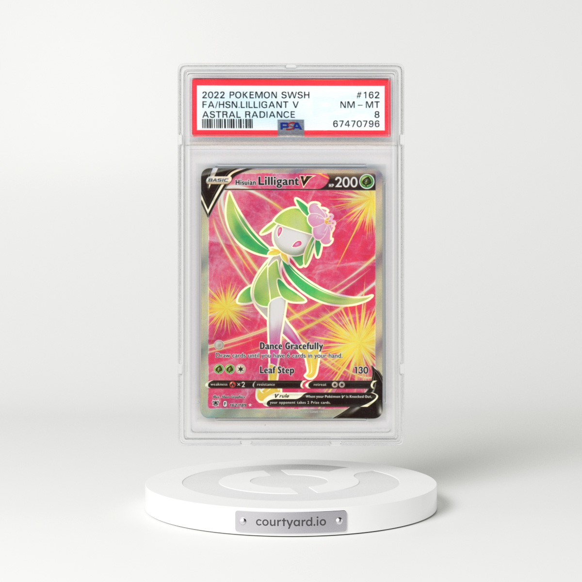 2022 Astral Radiance #162 Hisuian Lilligant V - Holo (PSA 8 NM-MT)