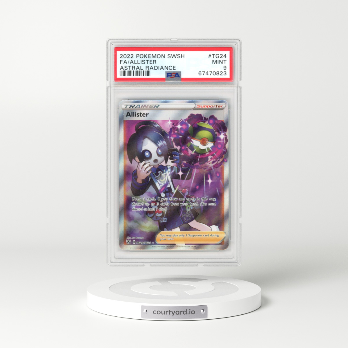 2022 Astral Radiance #TG24 Allister (PSA 9 MINT)