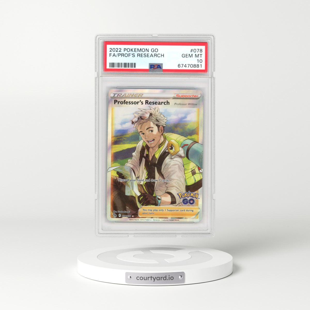 2022 Pokémon GO #078 Professor's Research (PSA 10 GEM MINT)