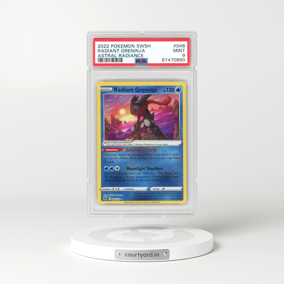 2022 Astral Radiance #046 Radiant Greninja - Holo (PSA 9 MINT)