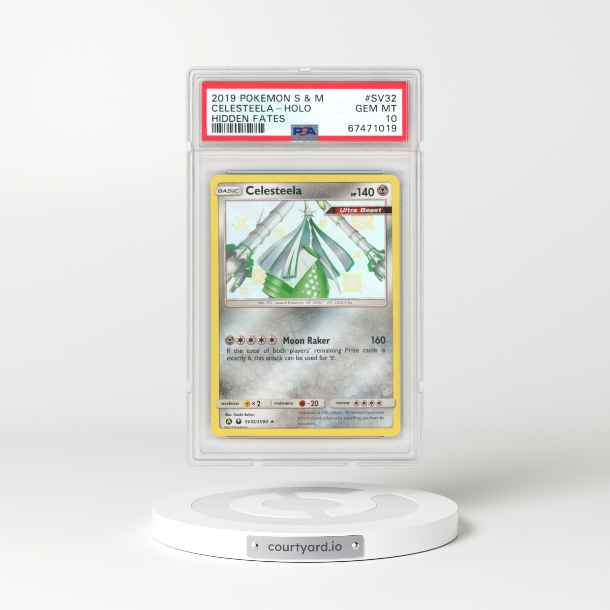 2019 Hidden Fates #SV32 Celesteela - Holo (PSA 10 GEM MINT)