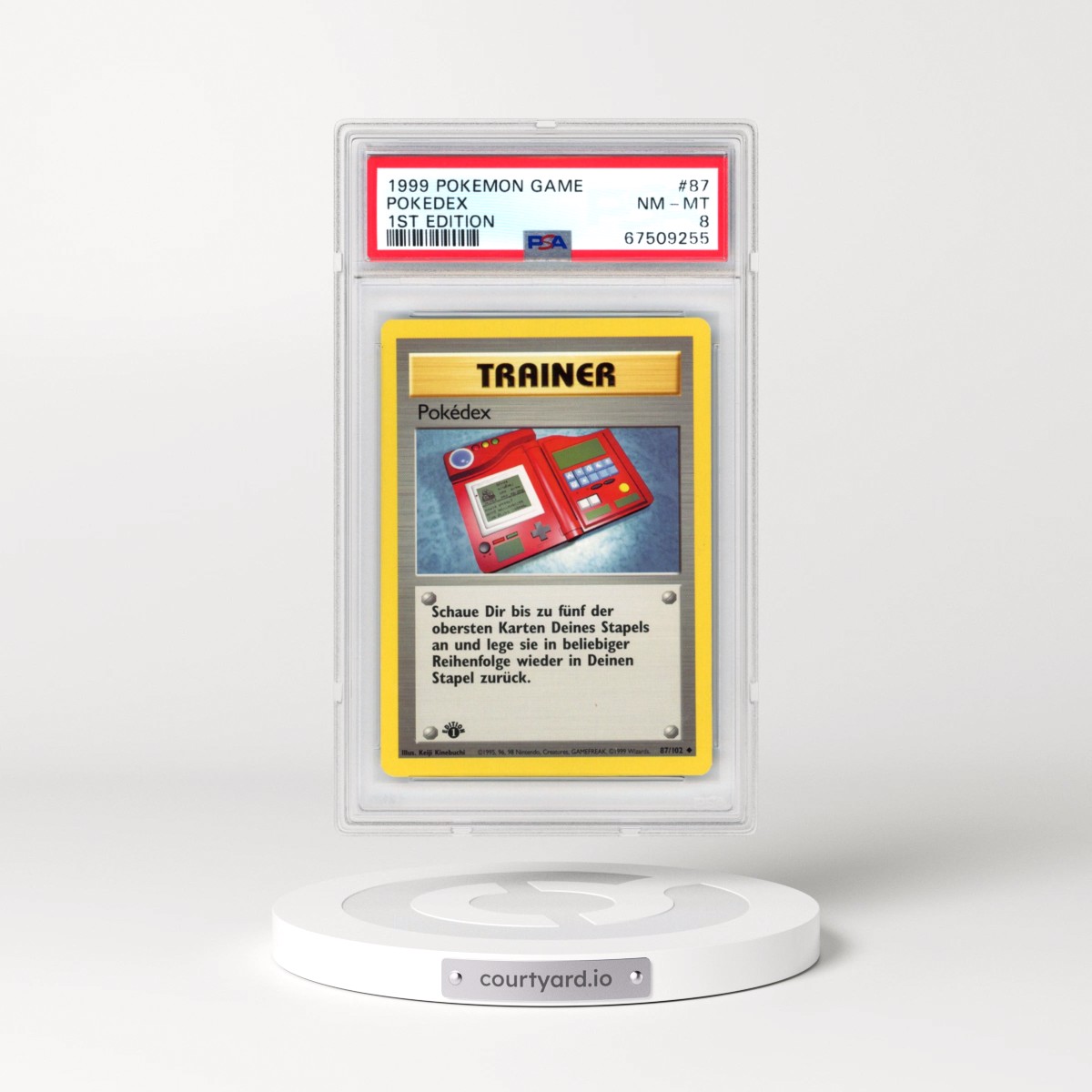 1999 Pokémon Game #87 Pokedex - 1st Edition (PSA 8 NM-MT)