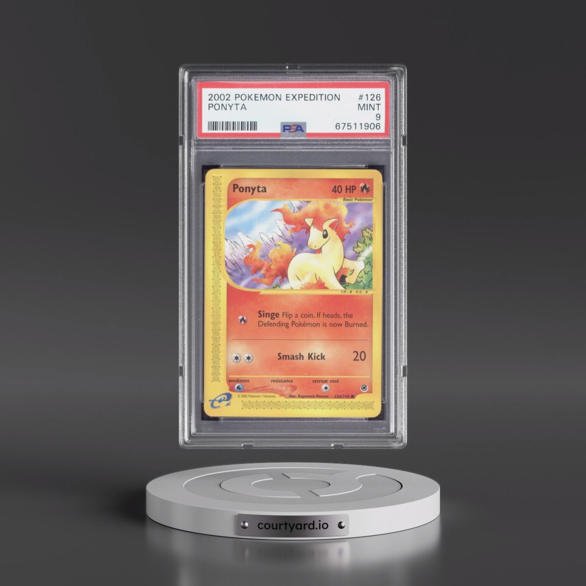 2002 Pokémon Expedition #126 Ponyta (PSA 9 MINT)