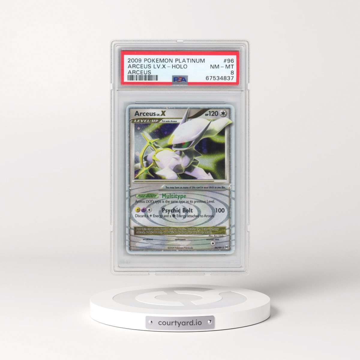 2009 Pokémon Platinum Arceus #96 Arceus LV.X - Holo (PSA 8 NM-MT)