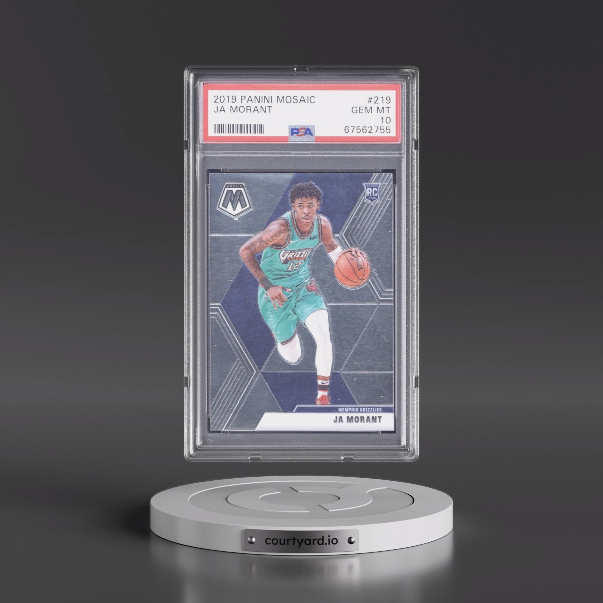 2019 Panini Mosaic #219 Ja Morant (PSA 10 GEM MINT)
