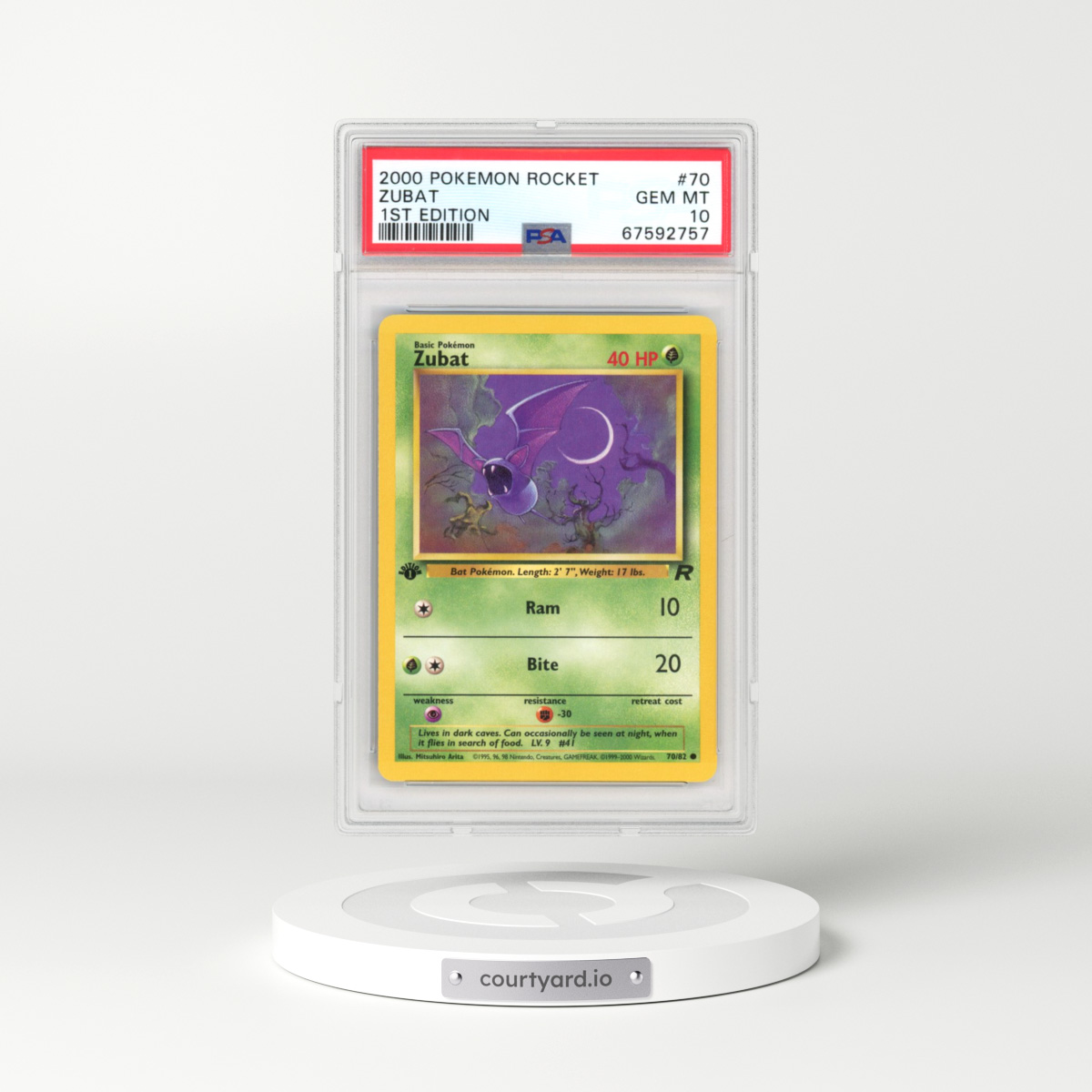 2000 Team Rocket #70 Zubat - 1st Edition (PSA 10 GEM MINT)