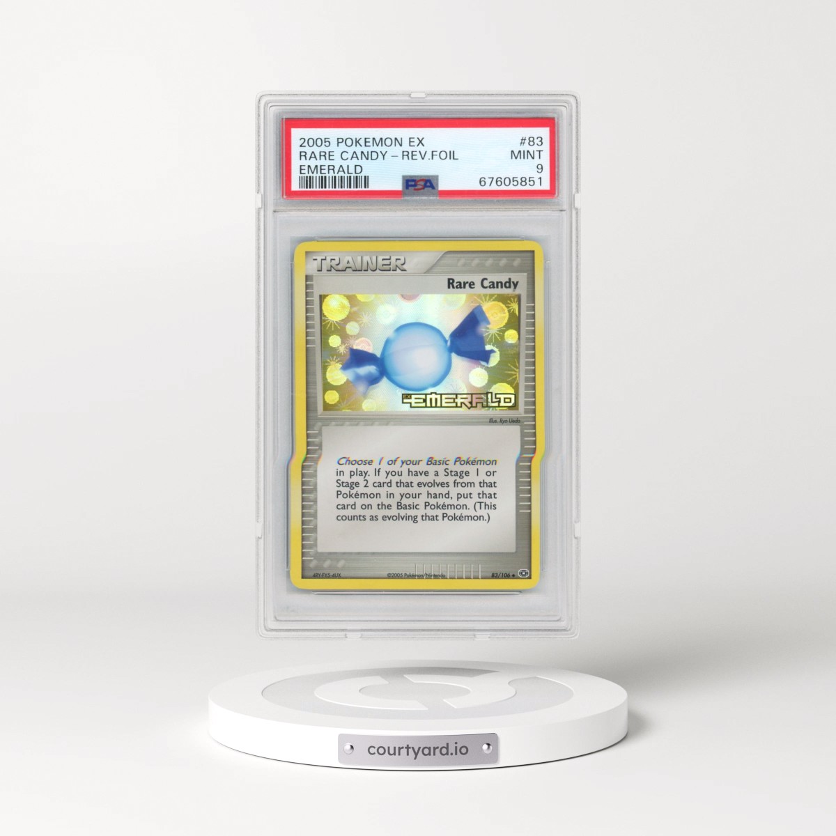 2005 Pokémon EX Emerald #83 Rare Candy - Reverse Foil (PSA 9 MINT)