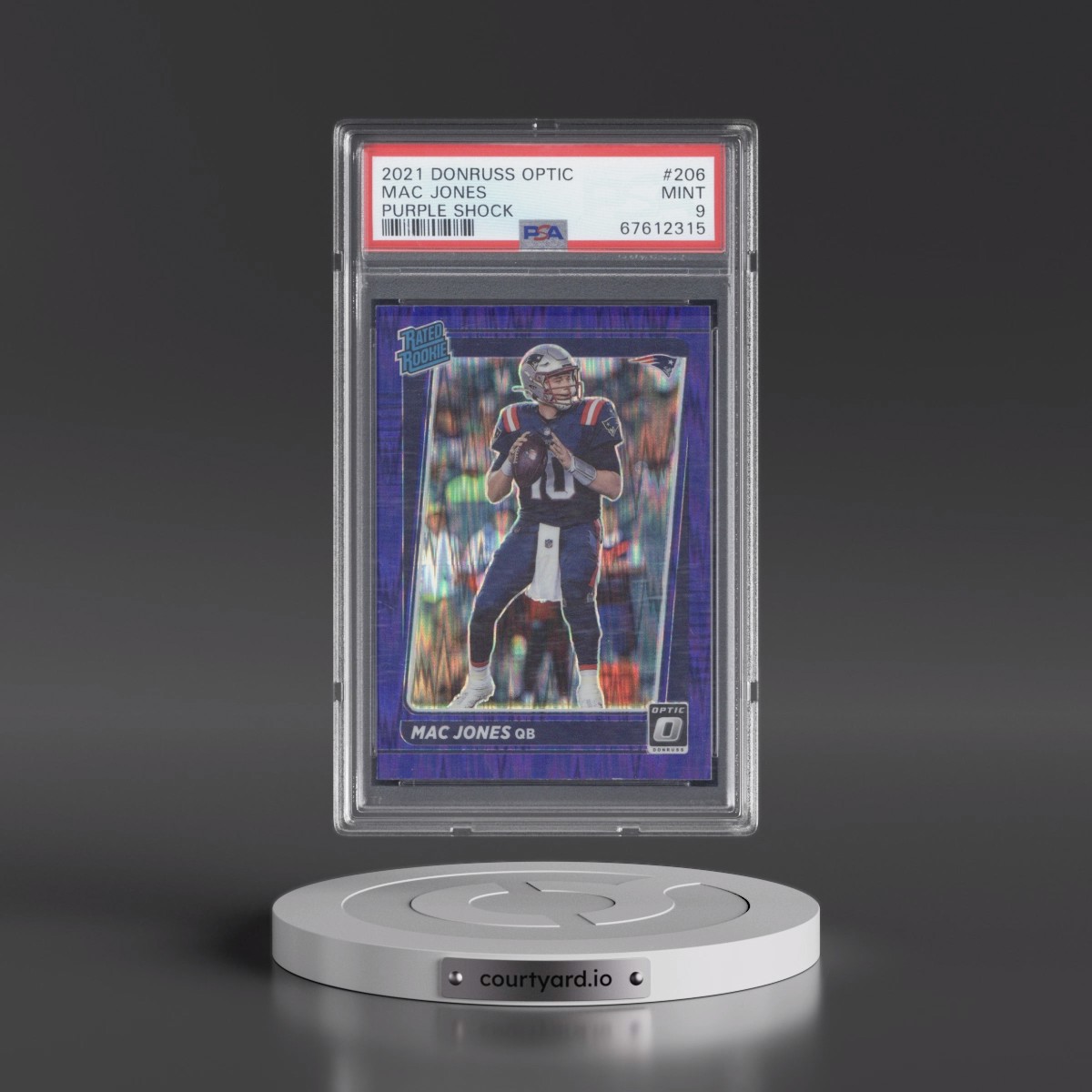 2021 Panini Donruss Optic #206 Mac Jones - Purple Shock (PSA 9 MINT)