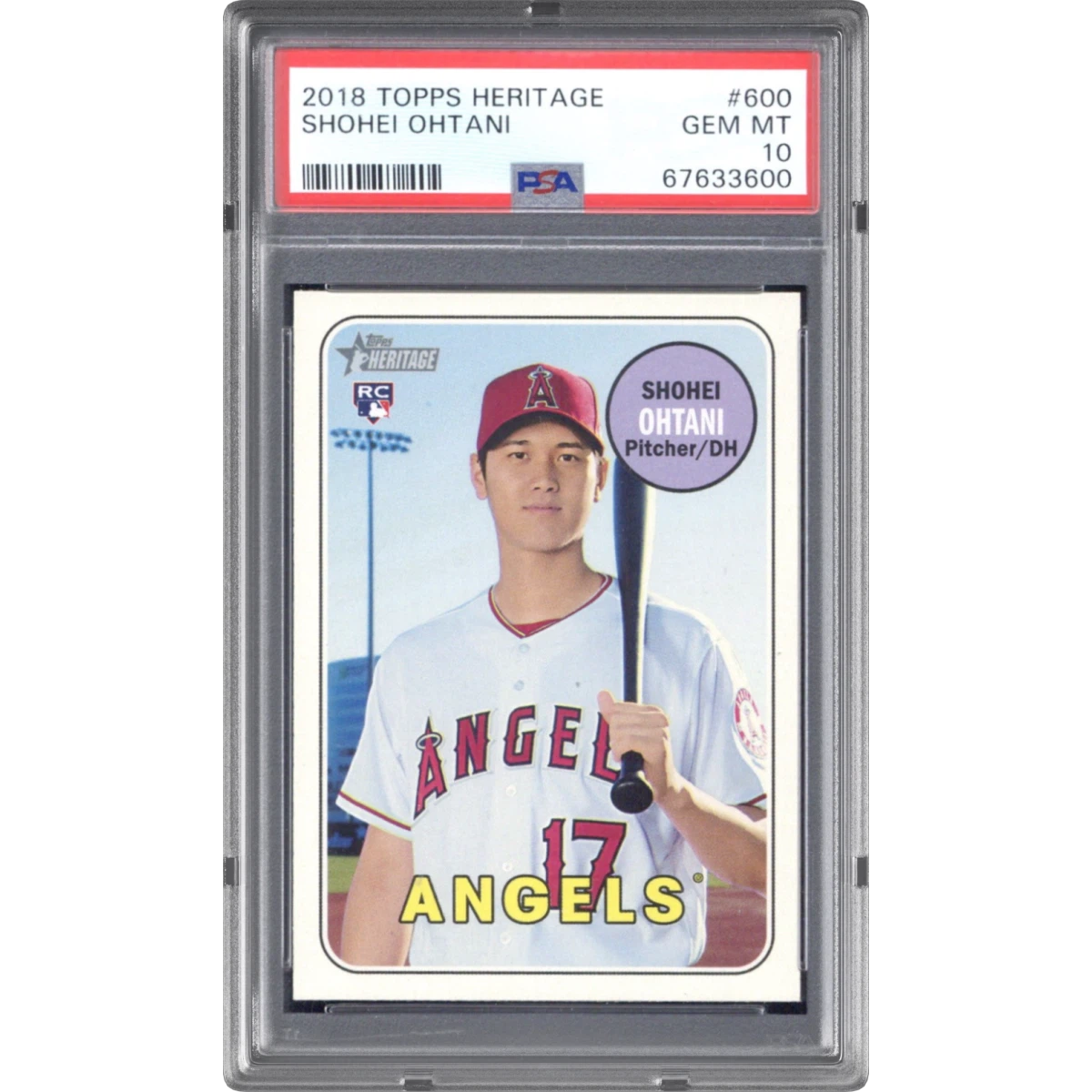 2018 Topps Heritage #600 Shohei Ohtani (PSA 10 GEM MINT)