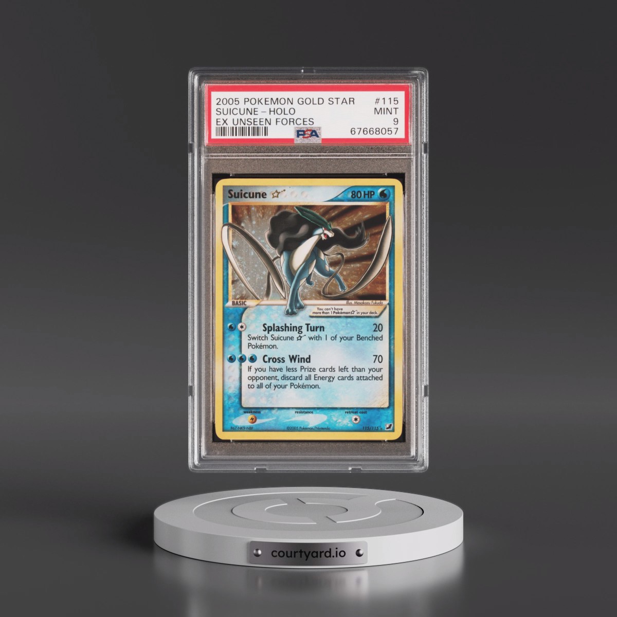 2005 Pokémon EX Unseen Forces #115 Suicune - Holo Gold Star (PSA 9 MINT) - Photo