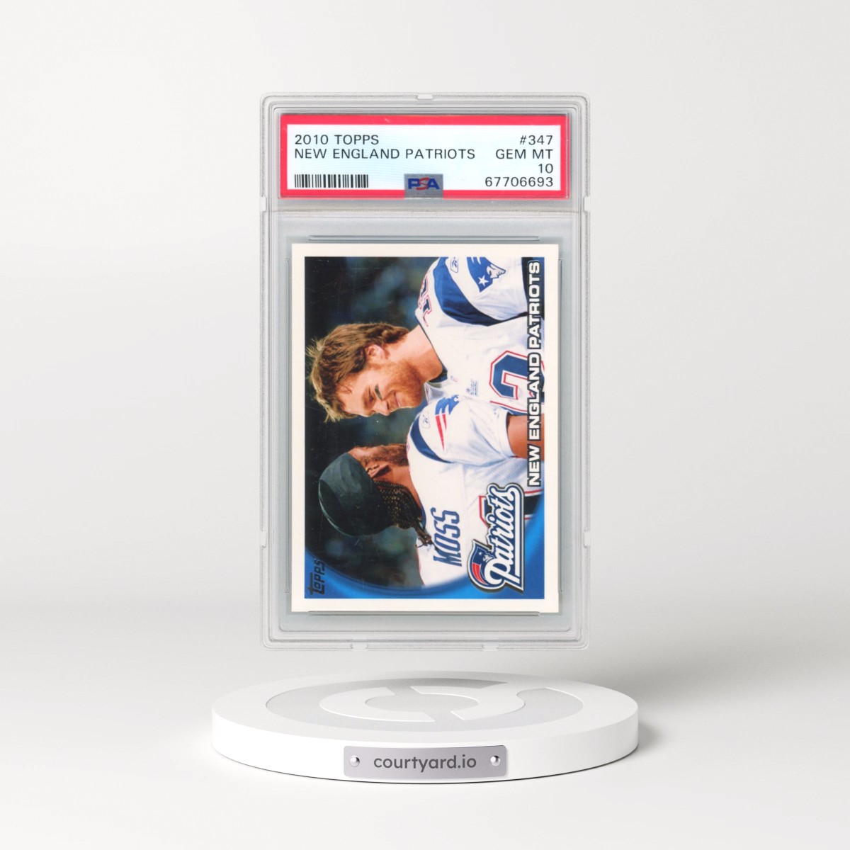 2010 Topps #347 New England Patriots (PSA 10 GEM MINT)