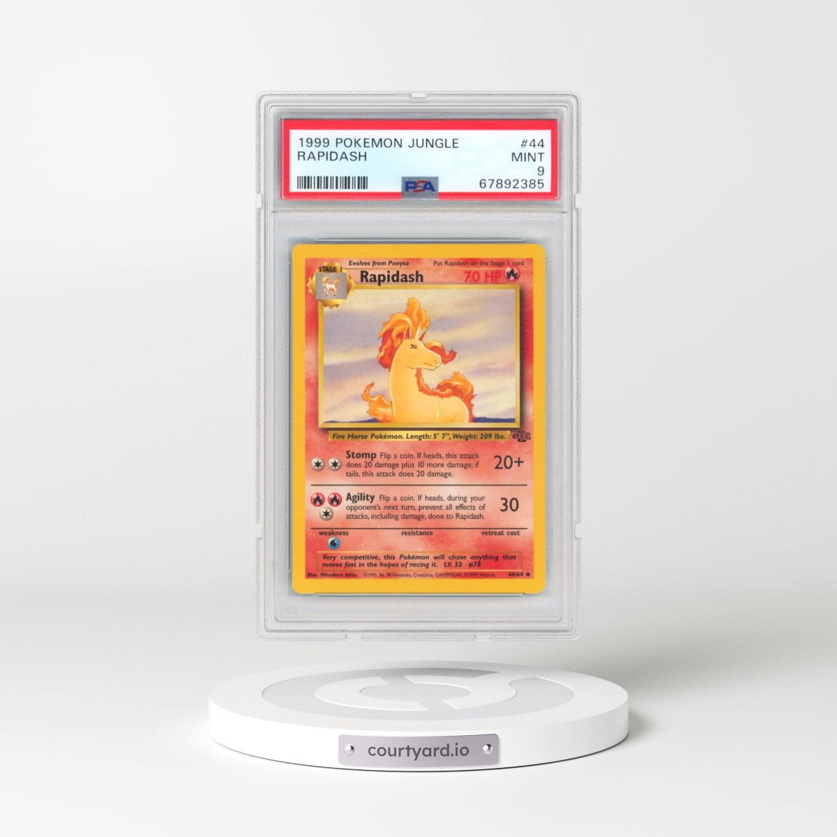 1999 Pokémon Jungle #44 Rapidash (PSA 9 MINT)