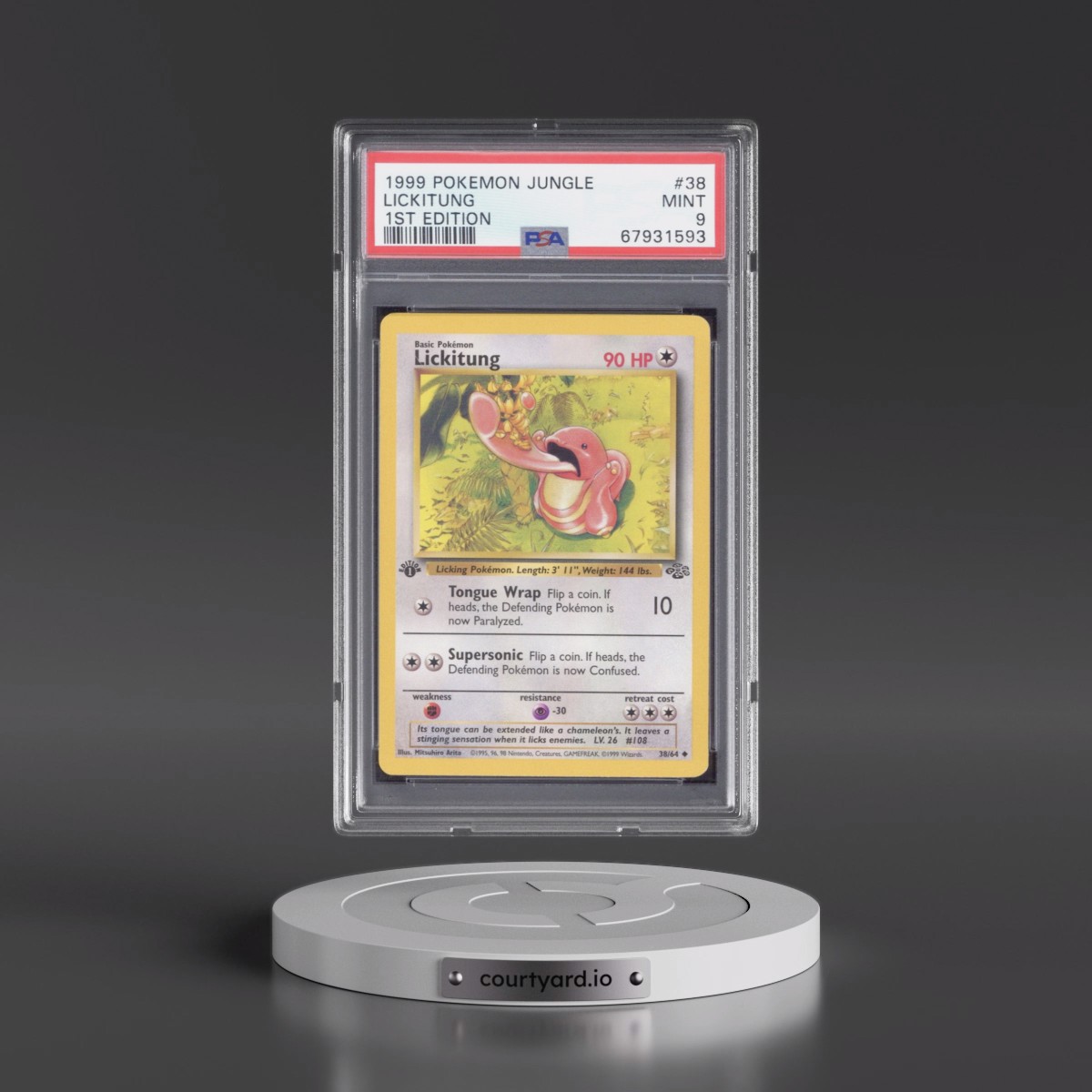 1999 Pokémon Jungle #38 Lickitung - 1st Edition (PSA 9 MINT)