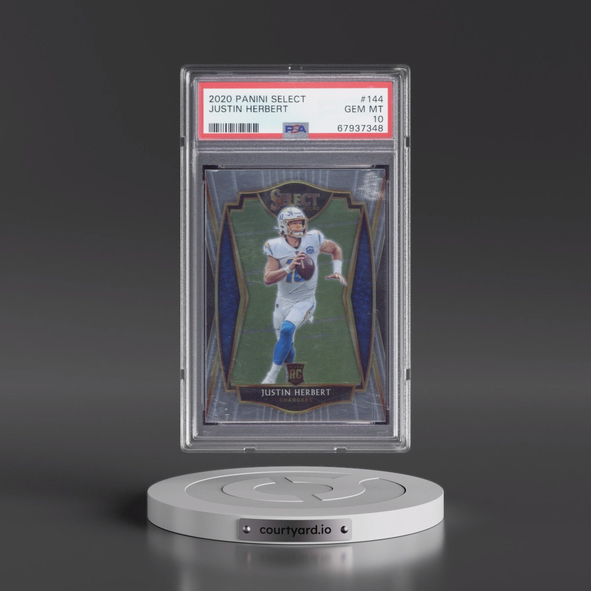 2020 Panini Select #144 Justin Herbert (PSA 10 GEM MINT)