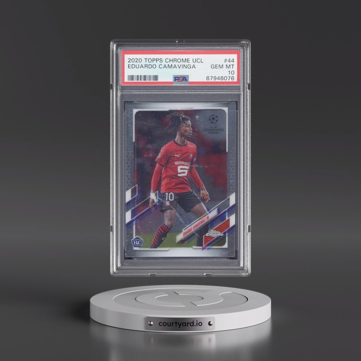 2020 Topps Chrome UEFA Champions League Eduardo Camavinga #44 PSA 10