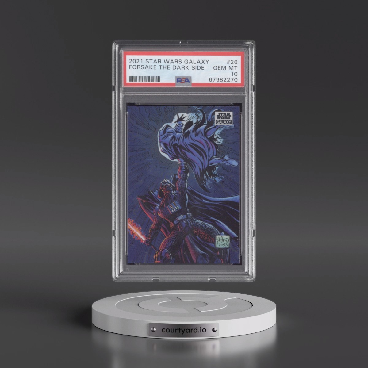 2021 Topps Chrome Star Wars Galaxy #26 Forsake the Dark Side (PSA 10 GEM MINT)